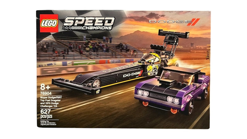 LEGO Speed Champions Mopar Dodge//SRT Top Fuel Dragster and 1970 Dodge Challenger T/A Set 76904