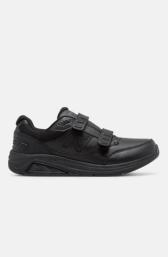 New Balance Men's Hook and Loop Leather 928v3 Shoes - Black
