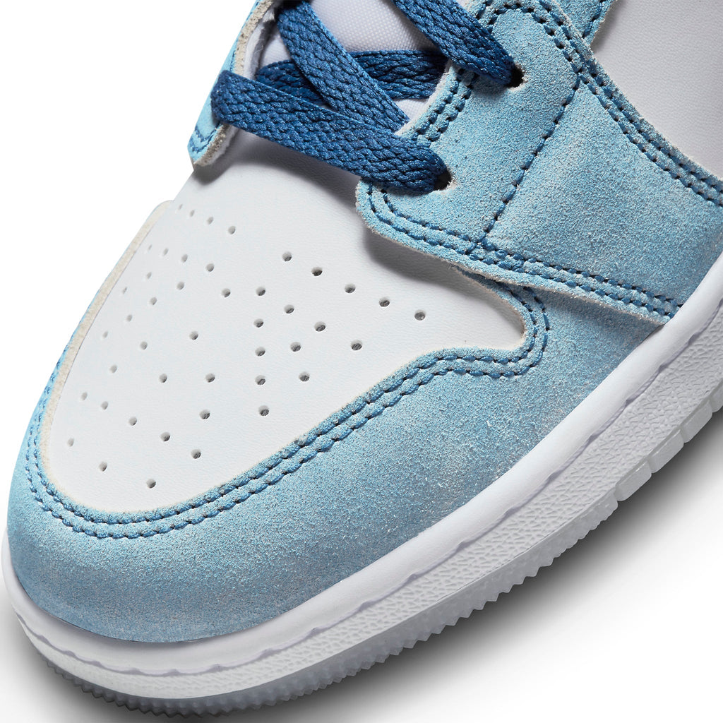 Air Jordan 1 Mid SE French Blue Light Steel (GS) Sneakers