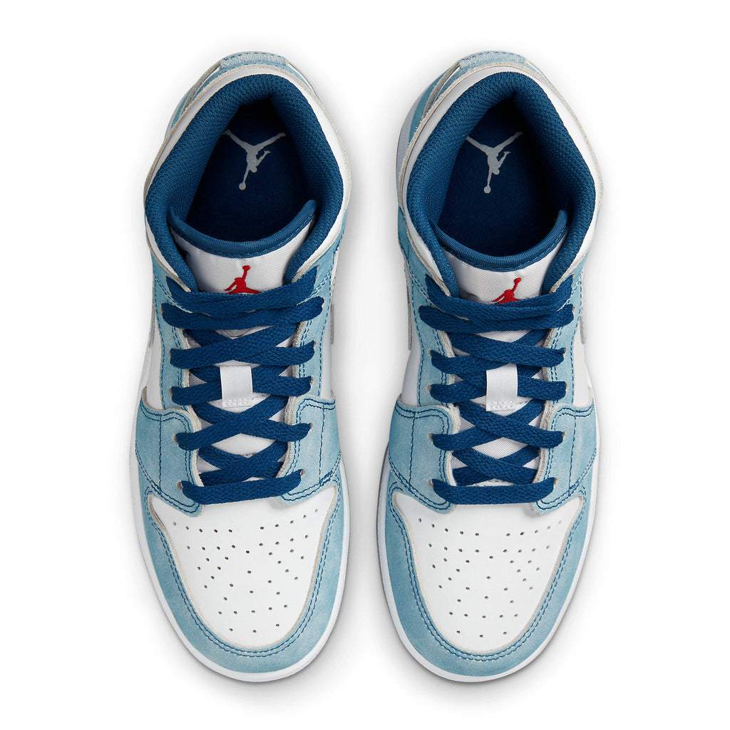 Air Jordan 1 Mid SE French Blue Light Steel (GS) Sneakers