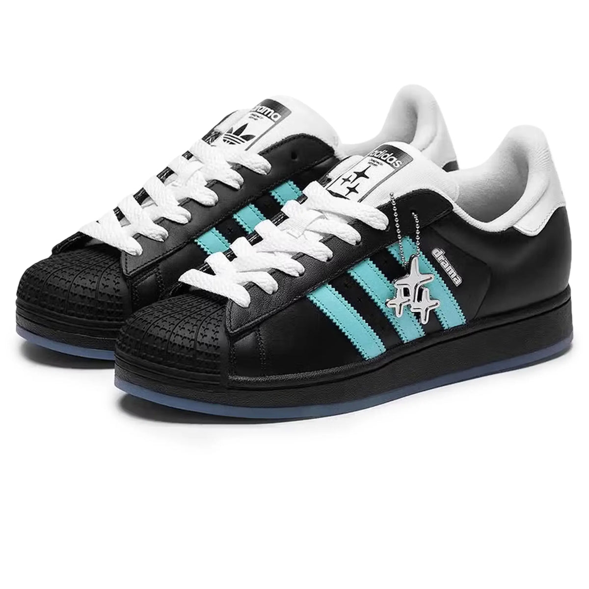 Drama Call x Adidas Superstar II Black Metrolink Blue Sneakers