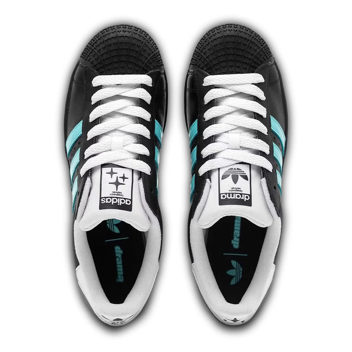 Drama Call x Adidas Superstar II Black Metrolink Blue Sneakers