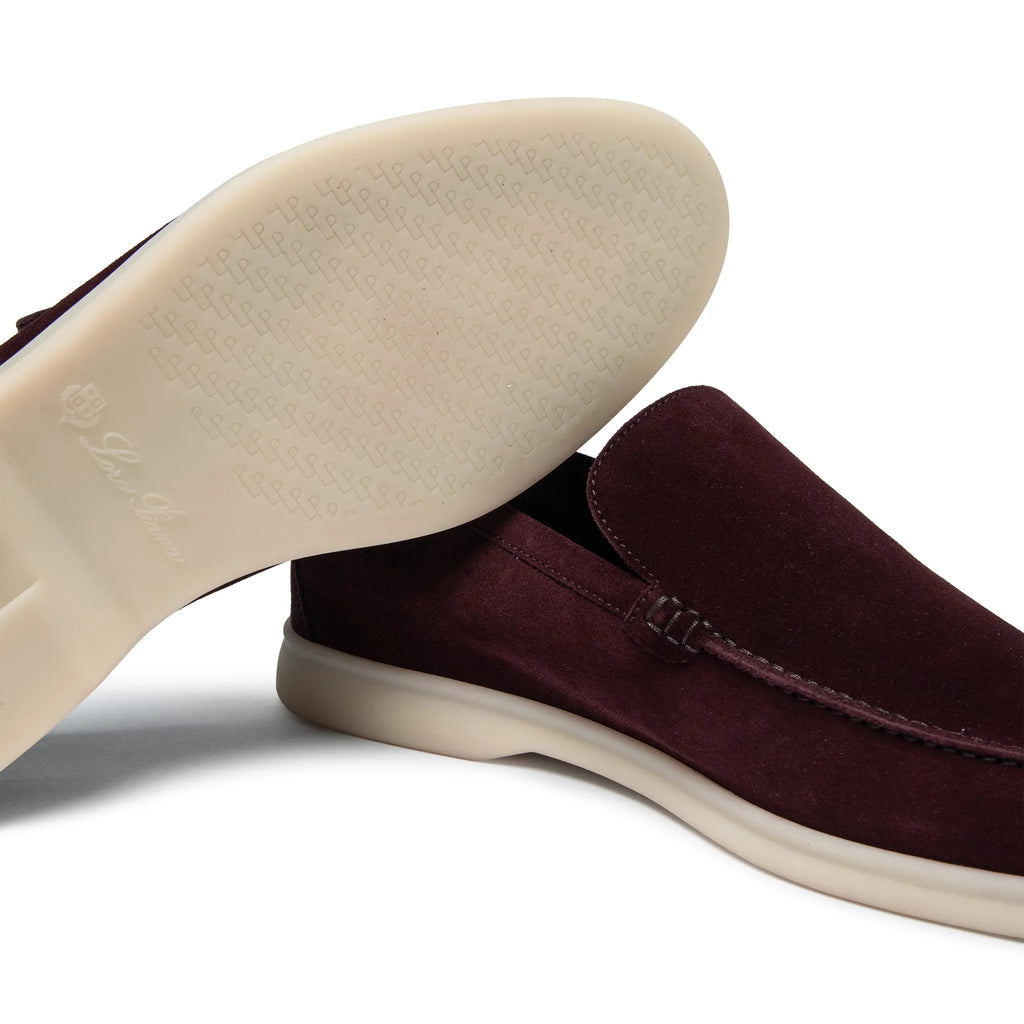 Loro Piana Summer Walk Suede Dark Roast Loafers