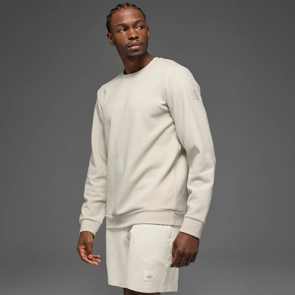 Alo Yoga Waffle Lounge Bone Crewneck