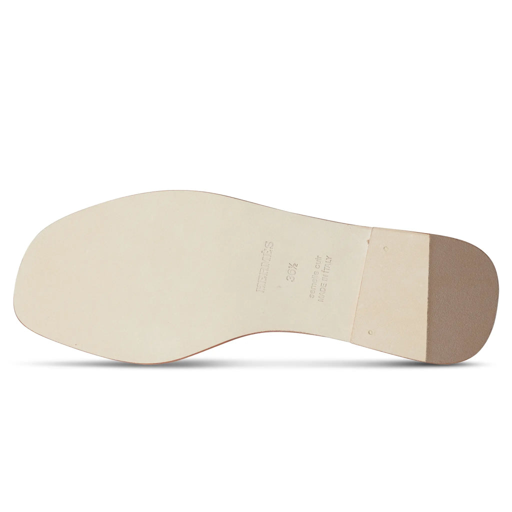 Hermes Paris Oran Gold Sandal (Minor Dents)
