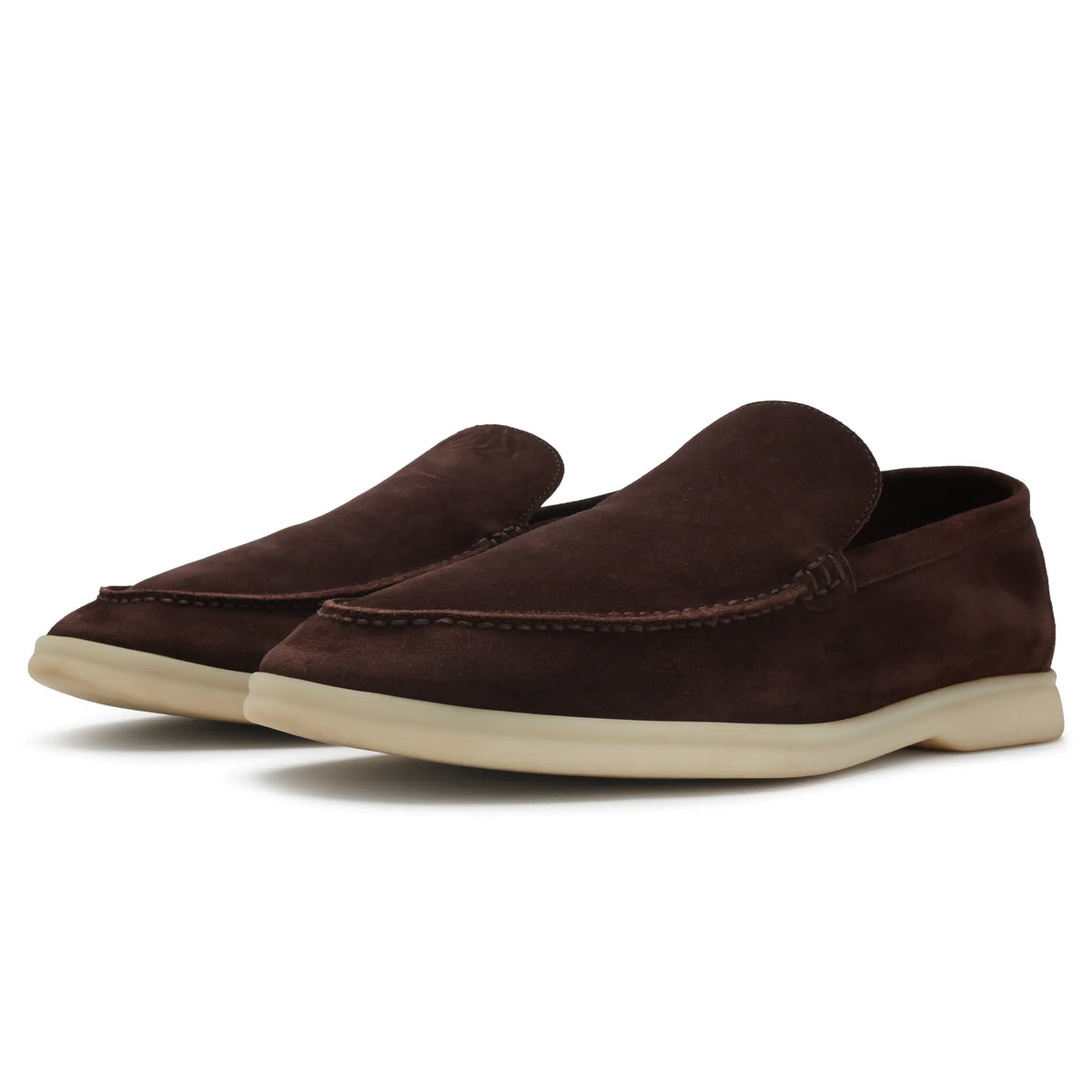 Preloved - Loro Piana Summer Walk Suede Chocolate Loafers