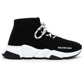 Balenciaga Speed Knit Lace Sock Black White - Women's Sneakers