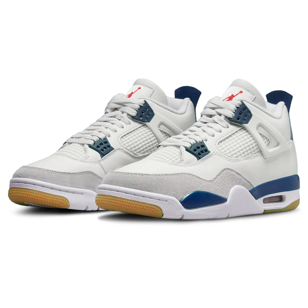 Nike SB x Air Jordan 4 White Navy Sneakers